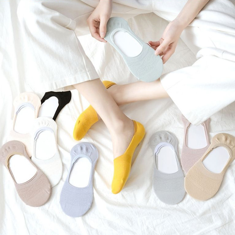 Čvrsta boja ženskih čarapa s plitkim šupljim čarapama