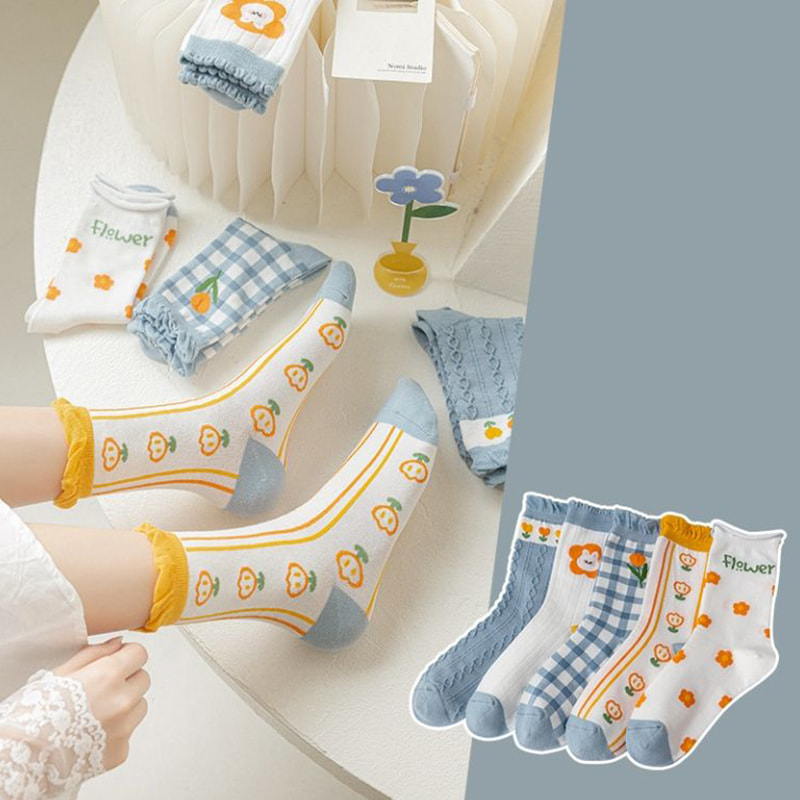 Srednje čarape za djecu, japanski trend čarapa iz crtića, korejska verzija, četiri sezone tanke ženske čarape